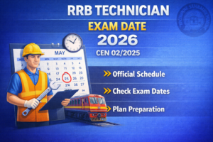 RRB Technician Exam Date 2026 image for CEN 022025 showing official schedule and exam date update.