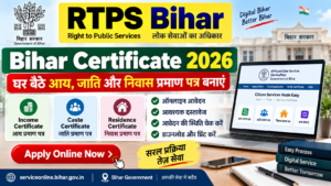 RTPS Bihar Certificate 2026 – Income, Caste & Residence Certificate Online Apply