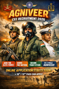 Agniveer CEE Recruitment 2026 defence recruitment poster