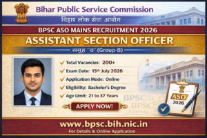 “BPSC ASO Mains Recruitment 2026 notification image.”