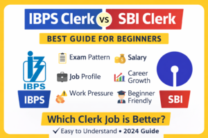 IBPS Clerk vs SBI Clerk comparison guide image