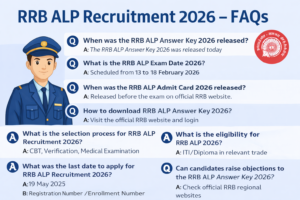 RRB ALP Recruitment 2026 FAQs image with answer key, exam date, admit card and eligibility details
