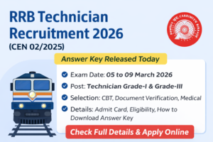 RRB Technician Answer Key 2026 released with exam date and recruitment details image