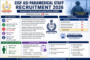 CISF ASI Paramedical Staff Recruitment 2026