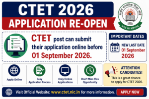 CTET 2026 Application Re-Open