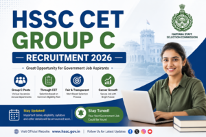 HSSC CET Group C Recruitment 2026 Online Form Notification
