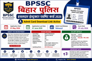 BPSSC Bihar Police Havildar Instructor Admit Card 2026 Hall Ticket Download