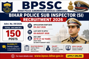 BPSSC Bihar Police SI Recruitment 2026 Notification for 150 Sub Inspector Vacancies Apply Online