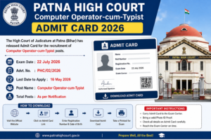 Patna High Court Computer Operator-cum-Typist Admit Card 2026