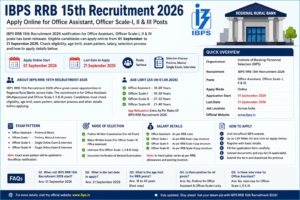 IBPS RRB 15th Recruitment 2026 – Office Assistant and Officer Scale I II III