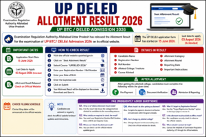 UP DElEd Allotment Result 2026