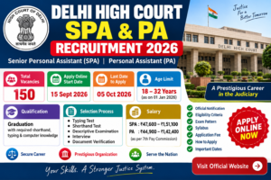Delhi High Court SPA PA Recruitment 2026