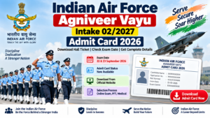 Indian Air Force Agniveer Vayu 022027 Admit Card 2026