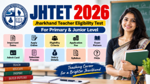 JHTET 2026 Jharkhand Teacher Eligibility Test for Primary and Junior Level