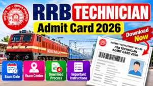 RRB Technician Admit Card 2026 – Download Hall Ticket