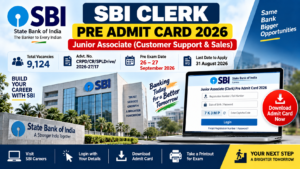 SBI Clerk Pre Admit Card 2026