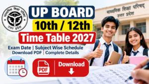 UP Board Class 10th and 12th Time Table 2027 PDF Download